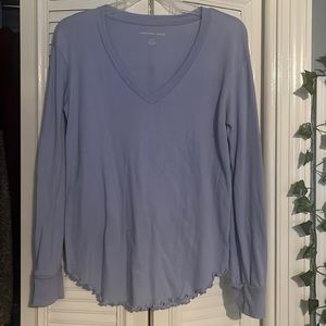 Periwinkle Blue Americans Eagle Long Sleeve Tee